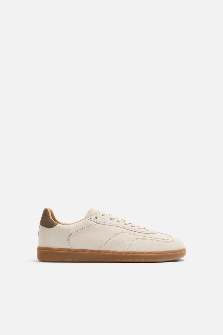 LEATHER CONTRAST SOLE SNEAKERS – Image 5