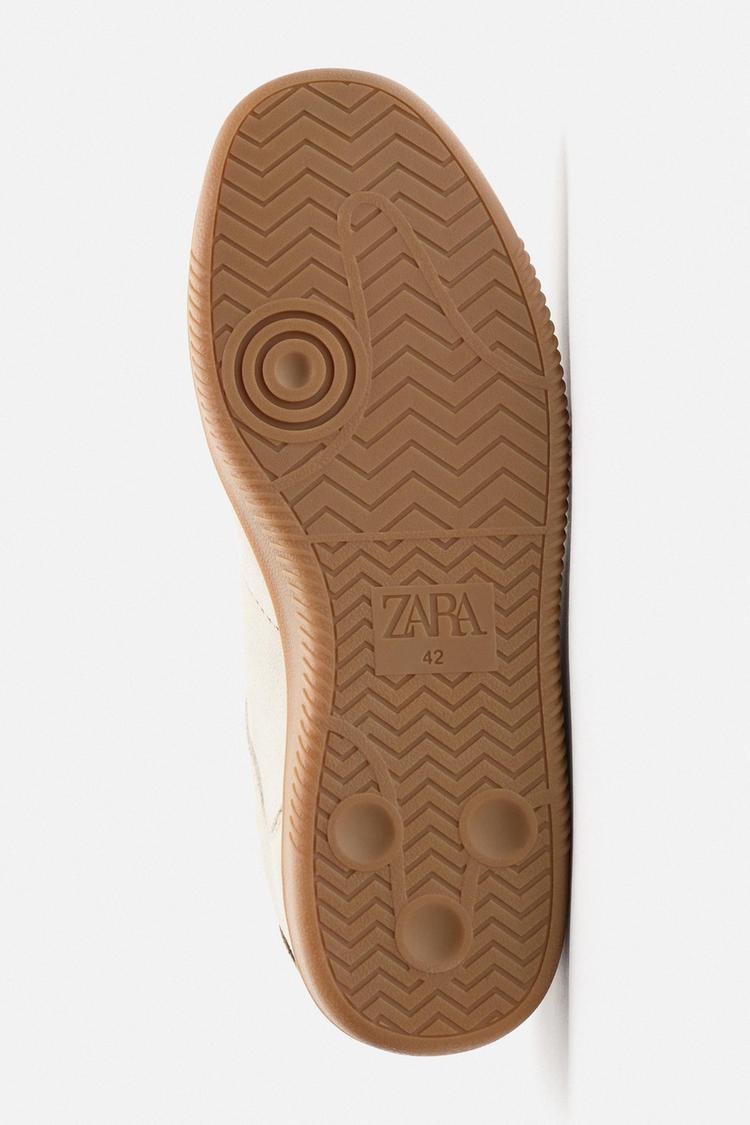 LEATHER CONTRAST SOLE SNEAKERS – Image 8