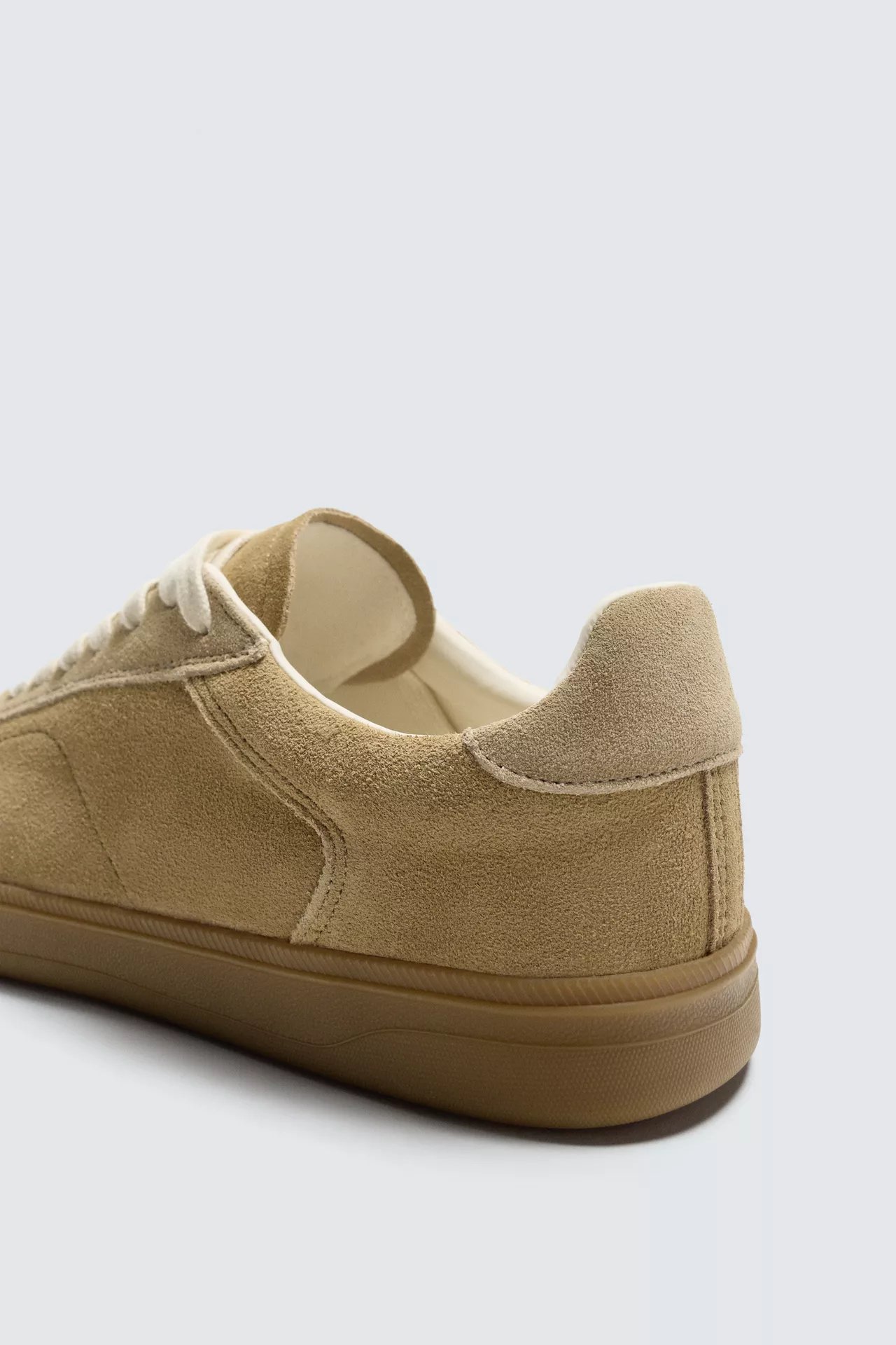 CONTRAST SOLE LEATHER SNEAKERS – Image 4